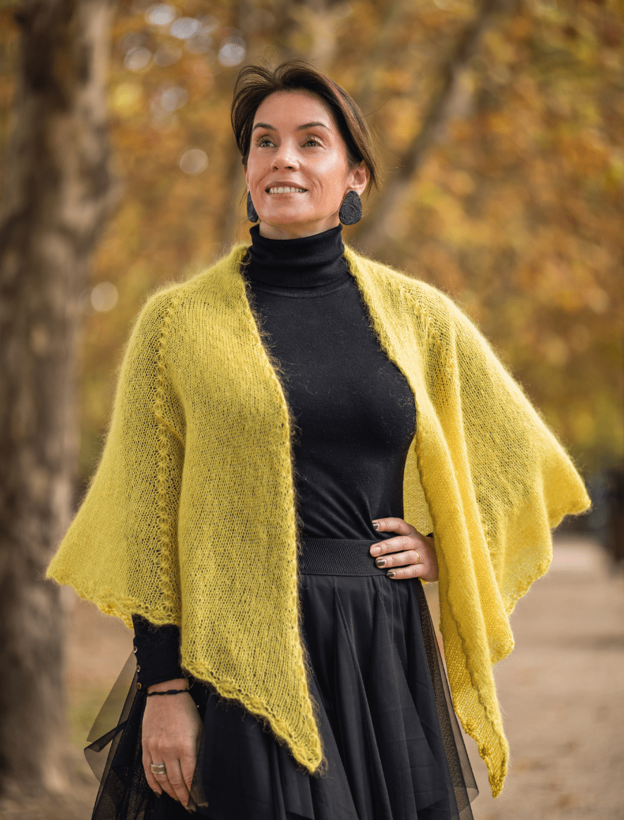 Xaile tricotado com Aurora da Rosarios 4